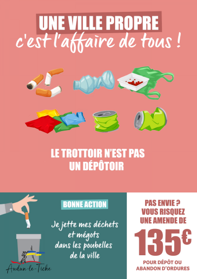 Affiche déchets voie publique